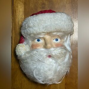 MCM Vintage Paper Mâché Santa Face Kitsch nostalgic cottagecore grandpacore